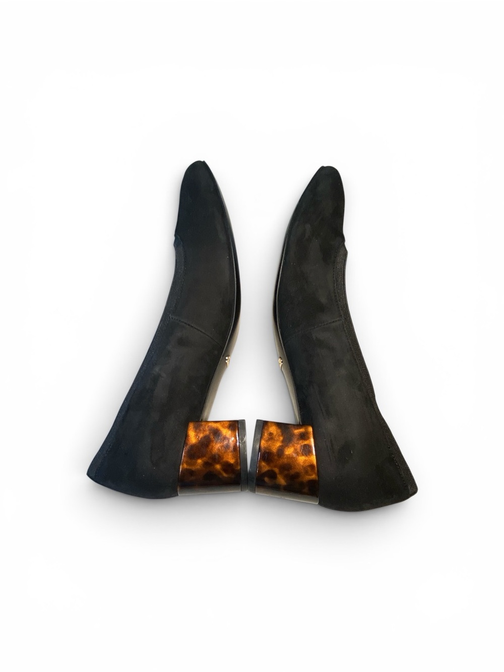 Vionic Black Suede Low Block Tortoise Heel Pumps - Picture 7 of 11